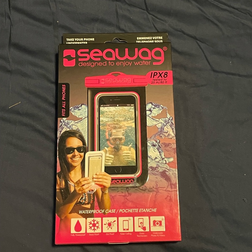 SEAWAG Waterproof, snow and Dirt Proof Case Fits All Phones with Lanyard, PINK